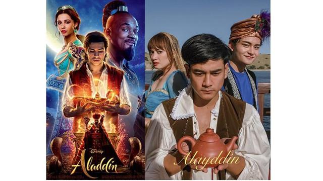 Chika Jessica menirukan gaya Jasmine di film Aladdin.