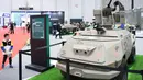 Kendaraan antiteror dipamerkan dalam Pameran Robot Pintar Internasional China (Foshan) 2020 di Foshan, Provinsi Guangdong, China, 3 Desember 2020. Produsen robot papan atas dari dalam dan luar negeri memamerkan produk, teknologi, dan solusi terbaru mereka selama gelaran tersebut. (Xinhua/Deng Hua)