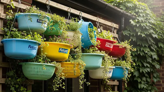 Kebun Gantung dengan Baskom