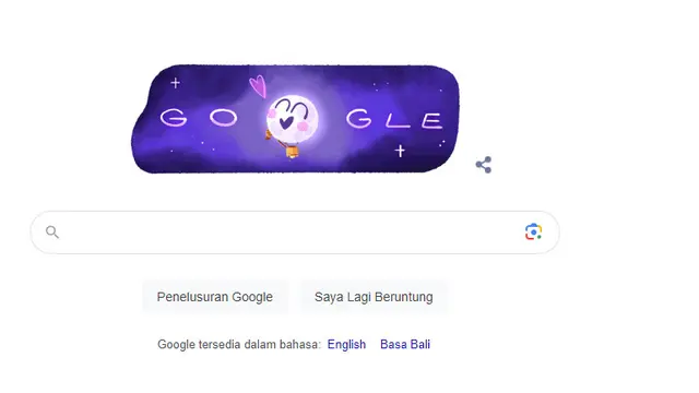 Google merilis Doodle dalam rangka memberikan selamat kepada misi Chandrayaan-3 India yang sukses mendarat di kutub selatan Bulan pada Kamis, 24 Agustus 2023 (Tangkapan layar Google)