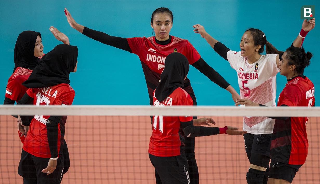 Foto Ditaklukkan Thailand Tim Voli Putri Indonesia Tetap Lolos Ke Perempat Final Asian Games Bola Com