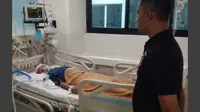 Santri korban penganiayaan senior saat dirawat di Rumah Sakit (Liputan6.com/Istimewa)