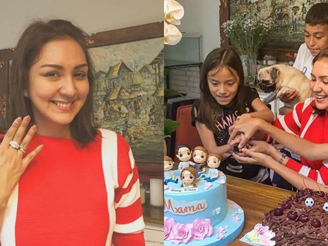 7 Momen Kejutan Ulang Tahun Donna Agnesia Dapat Kado Cincin