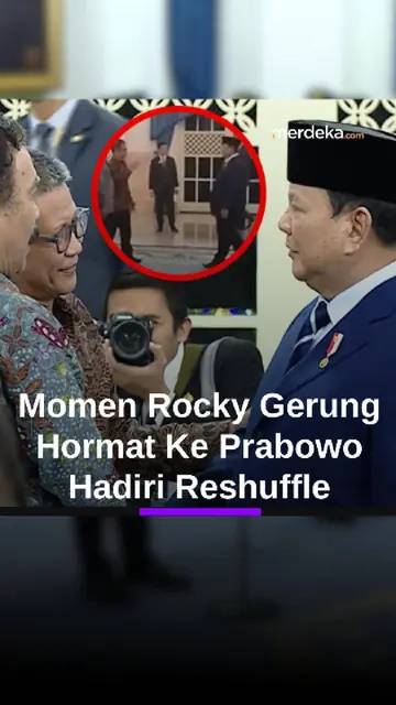 Momen Rocky Gerung Hormat ke Prabowo hingga Tertawa Lebar di Istana