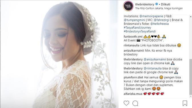 Sederhana, ini gaya kebaya akad pernikahan Tasya Kamila dan Randy Bachtiar (Instagram/ Thebrdestory/Diera Bachir)