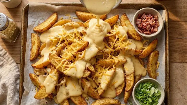 Resep potato wedges dengan saus keju