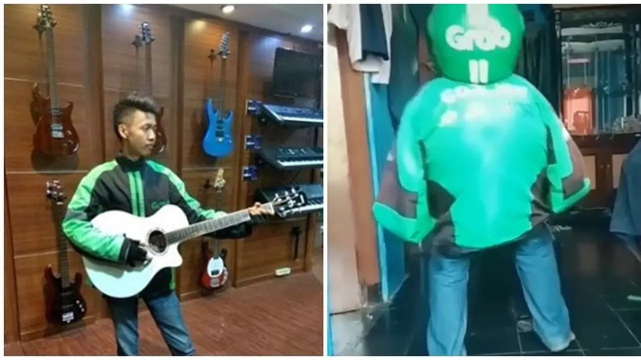 Aksi Lucu Driver Ojek Online Saat Menghibur Diri Ini Bikin Ngakak