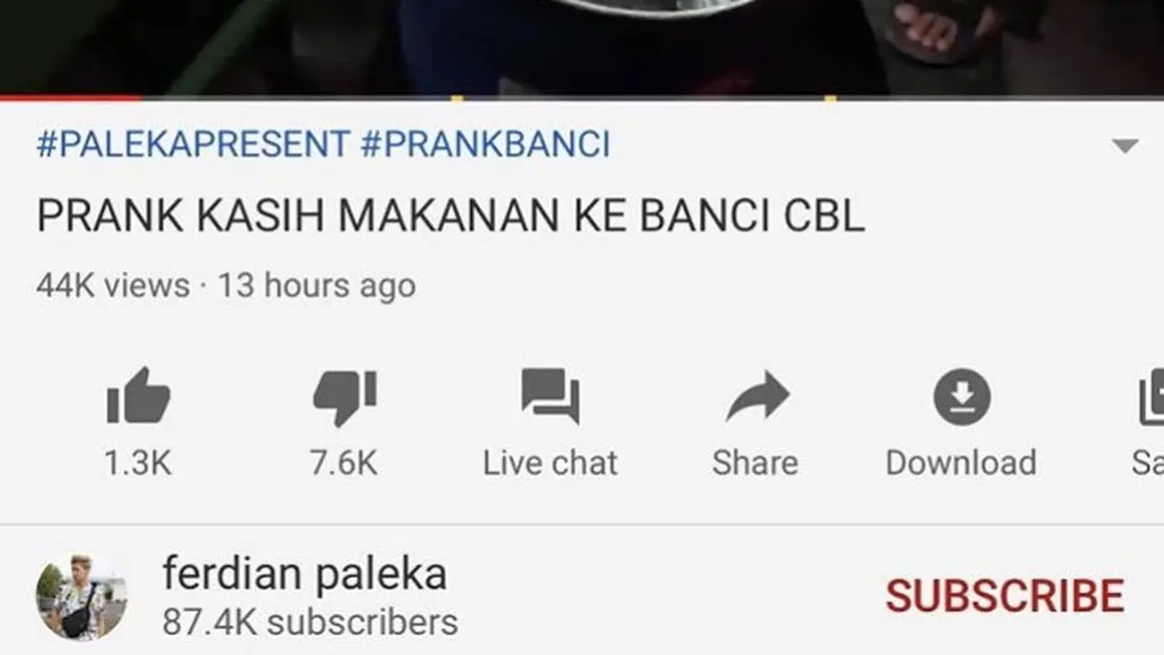 Tangkapan layar video Ferdian Paleka. (Dok. YouTube)