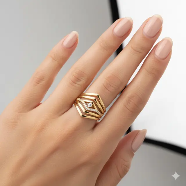 Cincin Model Zigzag yang Sedang Tren