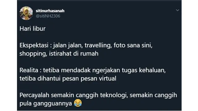 Harapan dan Realita Saat Hari Libur Ala Netizen Ini Benar Adanya, Pernah Ngalamin?