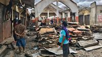 Pasar Wouma yang dibakar perusuh Wamena. (Liputan6.com/Pendam Cenderawasih/Katharina Janur)