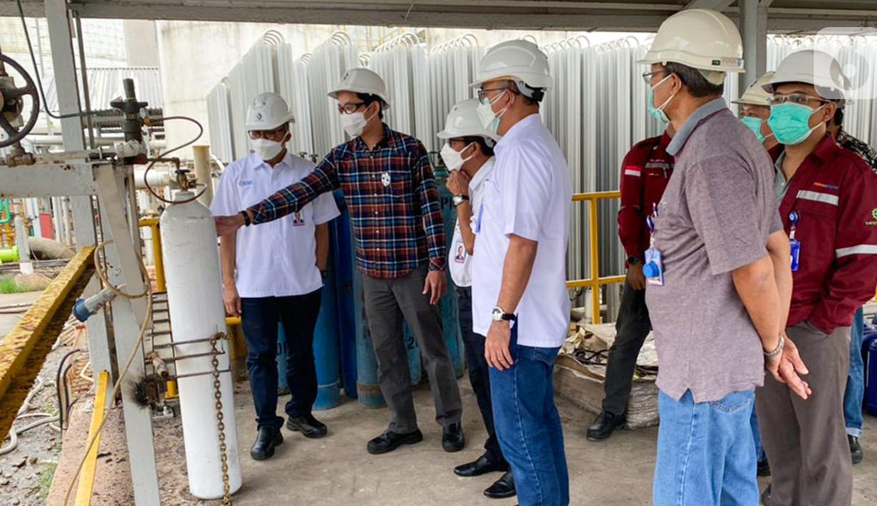 Menindaklanjuti arahan Kementerian Perindustrian dan Kementerian BUMN, PT Pupuk Kalimantan Timur (PKT) memaksimalkan untuk membantu penanganan Covid-19 dengan menambah ketersediaan oksigen medis di kawasan pabrik PKT. (Liputan6.com/HO/PKT).