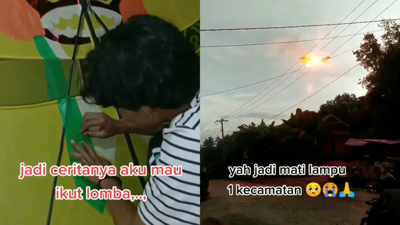 Layangannya Tersangkut di Kabel, Pemuda Ini Bikin Mati Listrik Sekampung
