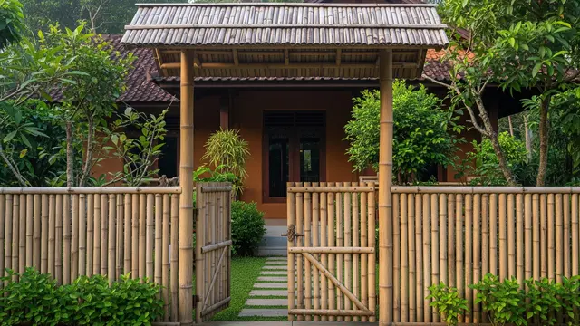 Pagar Bambu Rustic