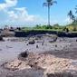 Kondisi sebuah pantai di Kabupaten Bengkalis yang rusak karena abrasi. (Liputan6.com/Istimewa)