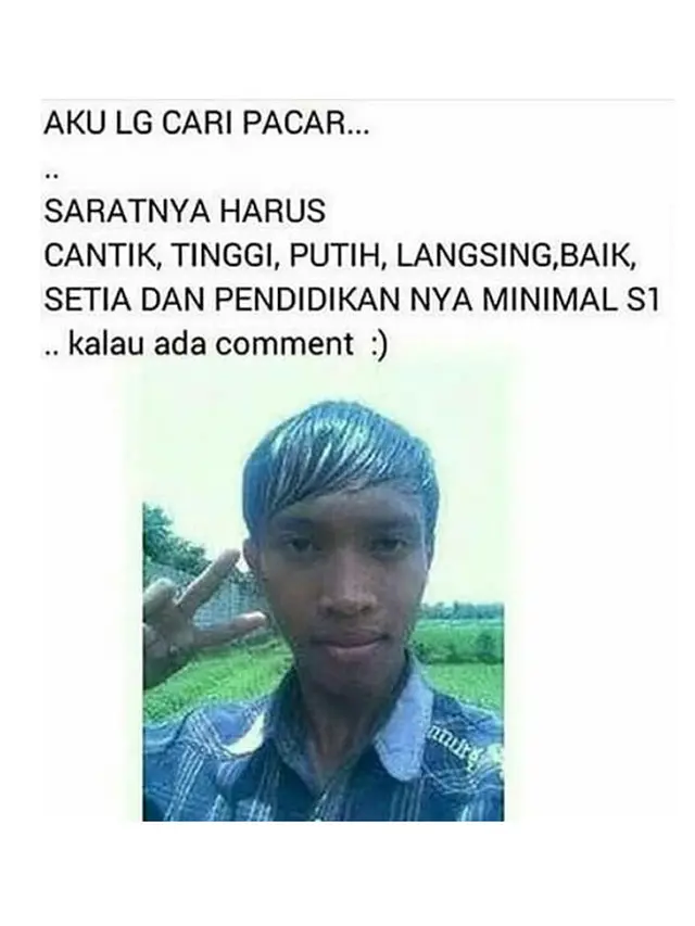 Super Kocak, 9 Status Jomblo Cari Pacar Malah Bikin Wanita Kabur