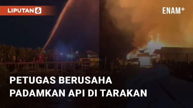 VIDEO: Hanguskan Rumah, Petugas Berusaha Keras Padamkan Si Jago Merah di Tarakan