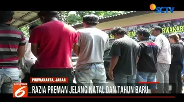 Razia para preman juga menindaklanjuti perintah kapolri untuk mengamankan sejumlah fasilitas umum menjelang libur Natal dan Tahun Baru.