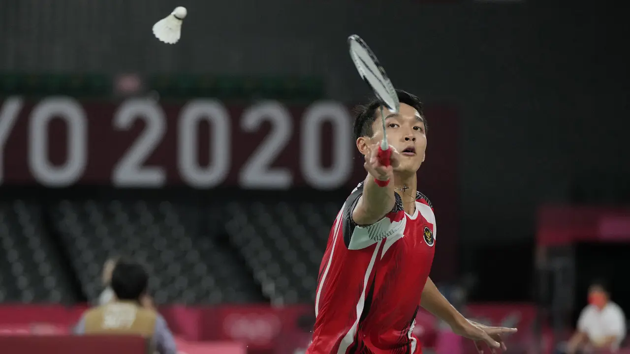 Foto: Permainan Tak Berkembang, Jonatan Christie Tersingkir di 16 Besar Olimpiade Tokyo 2020