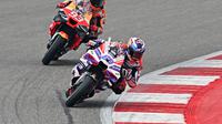 Pembalap Pramac Ducati Jorge Martin berhasil menjadi yang tercepat pada sprint race MotoGP India (AFP)