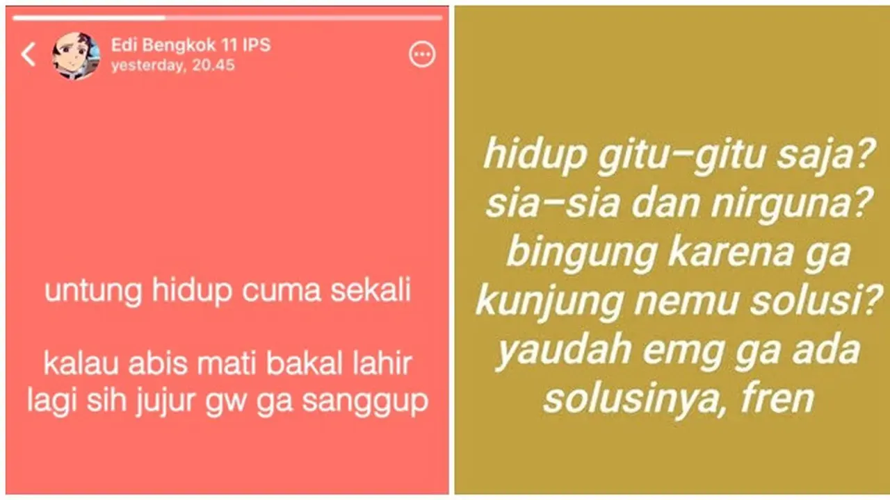 6 Status WhatsApp tentang Kehidupan Ini Kocak,