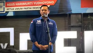 Ketua Umum (Ketum) Partai Demokrat Agus Harimurti Yudhoyono (AHY) di DPP Partai Demokrat, Menteng, Jakarta Pusat, Jumat (8/3/2023). (Foto: Liputan6.com/Winda Nelfira).