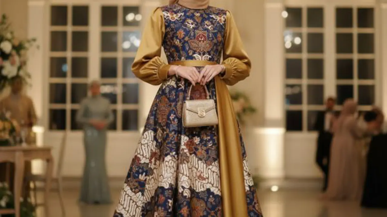 Gamis Batik Formal Model (Sumber: Gemini AI)