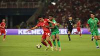 Ramadhan Sananta beraksi dalam duel Timnas Indonesia versus Saint Kiits and Nevis di Stadion Utama Gelora Bung Karno, Jakarta, Jumat (27/3/2026). (Bola.com/Abdul Aziz)