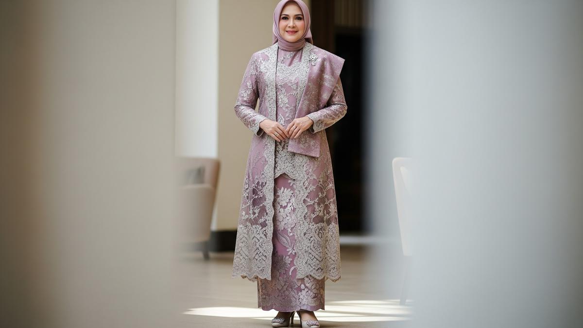 7 Model Gamis Blazer Brokat untuk Wanita 50 Tahun, Tampil Modis Tanpa Berlebihan