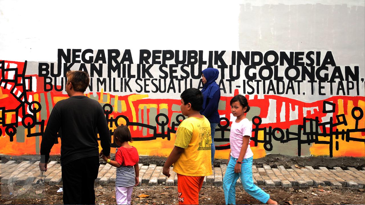 20170215-Ada Mural Kebangsaan Dekat TPS Megawati Mencoblos-Jakarta