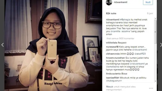 Ridwan Kamil Pamer Foto Anak