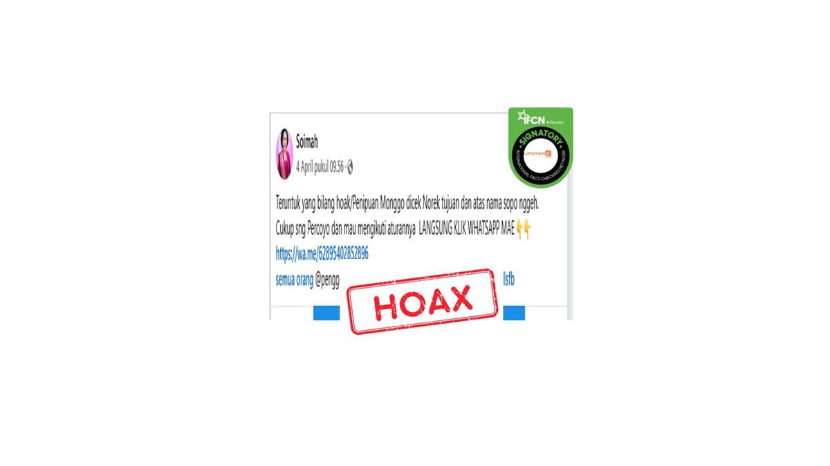 Cek Fakta: Hoaks Soimah Bagikan Rp 50 Juta Hanya Dengan Daftar Melalui WhatsApp