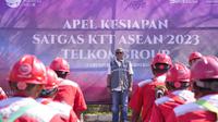 Direktur Network & IT Solution Telkom, Herlan Wijanarko pimpin Apel Kesiapan Satgas KTT ASEAN 2023 pada Rabu pagi (3/5) di kantor Telkom Labuan Bajo.
