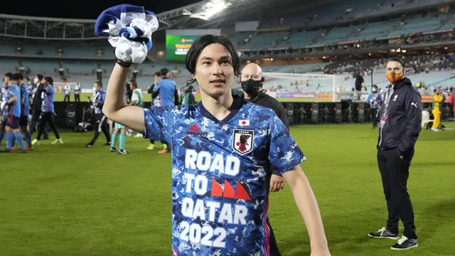 Kegembiraan Pemain Jepang Lolos Piala Dunia 2022