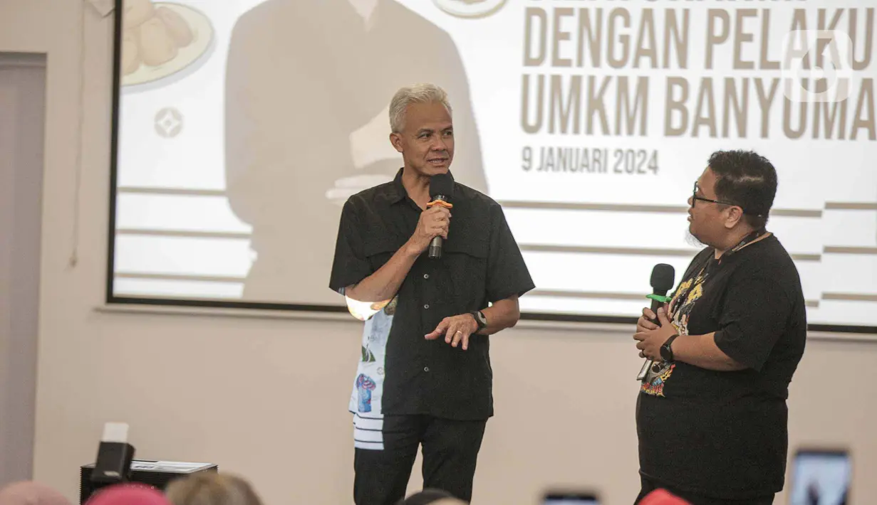 Ganjar menekankan pentingnya pelatihan-pelatihan secara rutin bagi UMKM agar dapat lebih maju. (Liputan6.com/Faizal Fanani)
