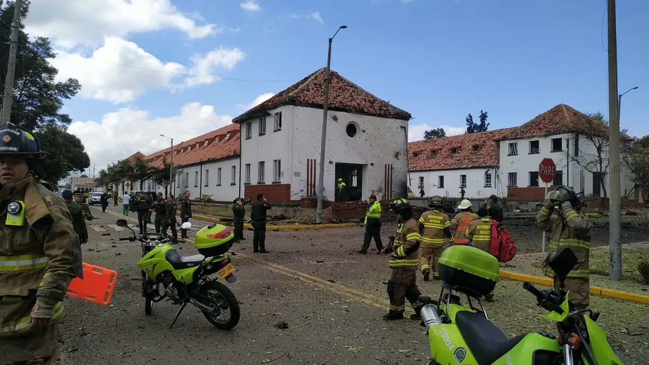 Ledakan bom mobil terjadi di ibu kota Kolombia, Bogota, pada Kamis 18 Januari 2019 (AP Photo)