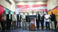 Asisten Deputi Industri dan Promosi Olahraga saat jumpa pers di Media Center Kemenpora, Senin (2/9) sore.