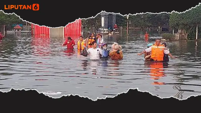 Banner Infografis Banjir Rob Menggila di Pesisir Utara Pulau Jawa. (Liputan6.com/Trieyasni)