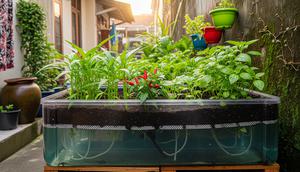 Kebun Sayur Mini di Lahan Sempit dengan Penyiraman Otomatis Tanpa Listrik/AI