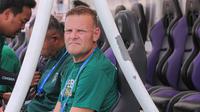 Pelatih Persebaya Surabaya, Josep Gombau Balague saat laga lanjutan BRI Liga 1 2023/2024 antara Dewa United melawan Persebaya Surabaya di Indomilk Arena, Tangerang, Sabtu (30/09/2023). (Bola.com/Bagaskara Lazuardi)