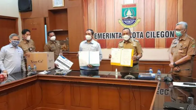 Pemkot Cilegon Apresiasi PT Candra Asri Dalam Pengendalian Covid-19. (Rabu, 23/06/2021).