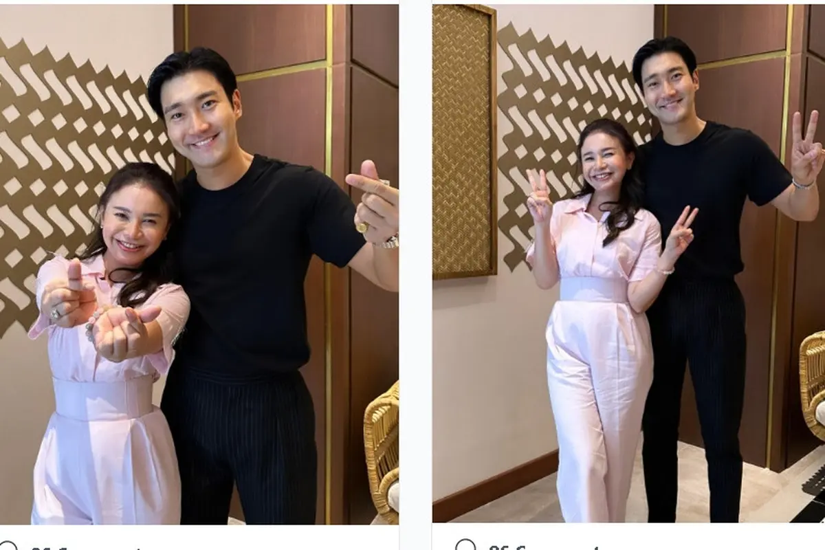 Penyanyi Rossa bertemu Choi Siwon Super Junior (Foto: Instagram itsrossa910)