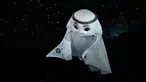 Maskot Piala Dunia Qatar, La'eeb, ditampilkan saat upacara pembukaan sebelum pertandingan sepak bola Grup A antara Qatar dan Ekuador di Stadion Al Bayt, Al Khor, Qatar, 20 November 2022. La'eeb berhasil membuat fans terkesima dan kagum saat ditampilkan pada upacara pembukaan Piala Dunia 2022. (AP Photo/Hassan Ammar)