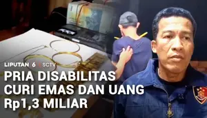 Pria Disabilitas Curi Emas dan Uang Rp1,3 Miliar