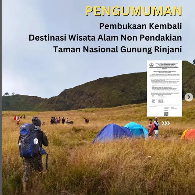 Cuaca Mulai Membaik, 7 Wisata Nonpendakian di Gunung Rinjani Dibuka Kembali