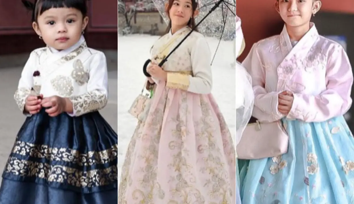 Gaya Anak Artis Mengenakan Hanbok saat Liburan ke Korea Selatan. [Instagram]