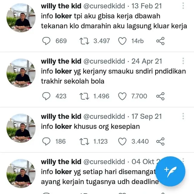 6 Cuitan Netizen Tanya Loker Ini Bikin Tepuk Jidat, Susah Cari Infonya