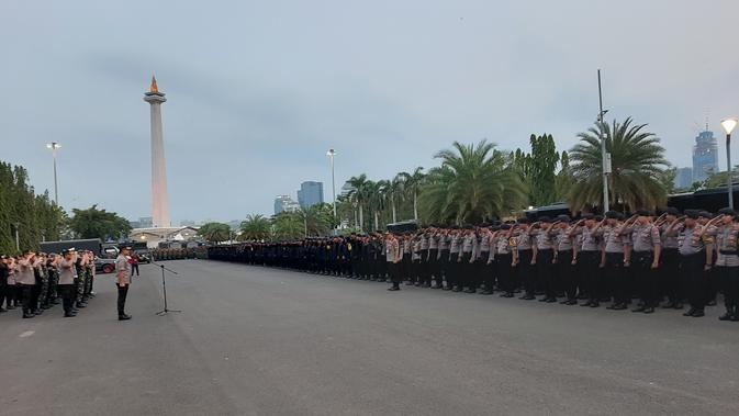 2.511 Aparat Gabungan Membentengi Monas Jelang Reuni Akbar 212 pada 2 Desember 2025