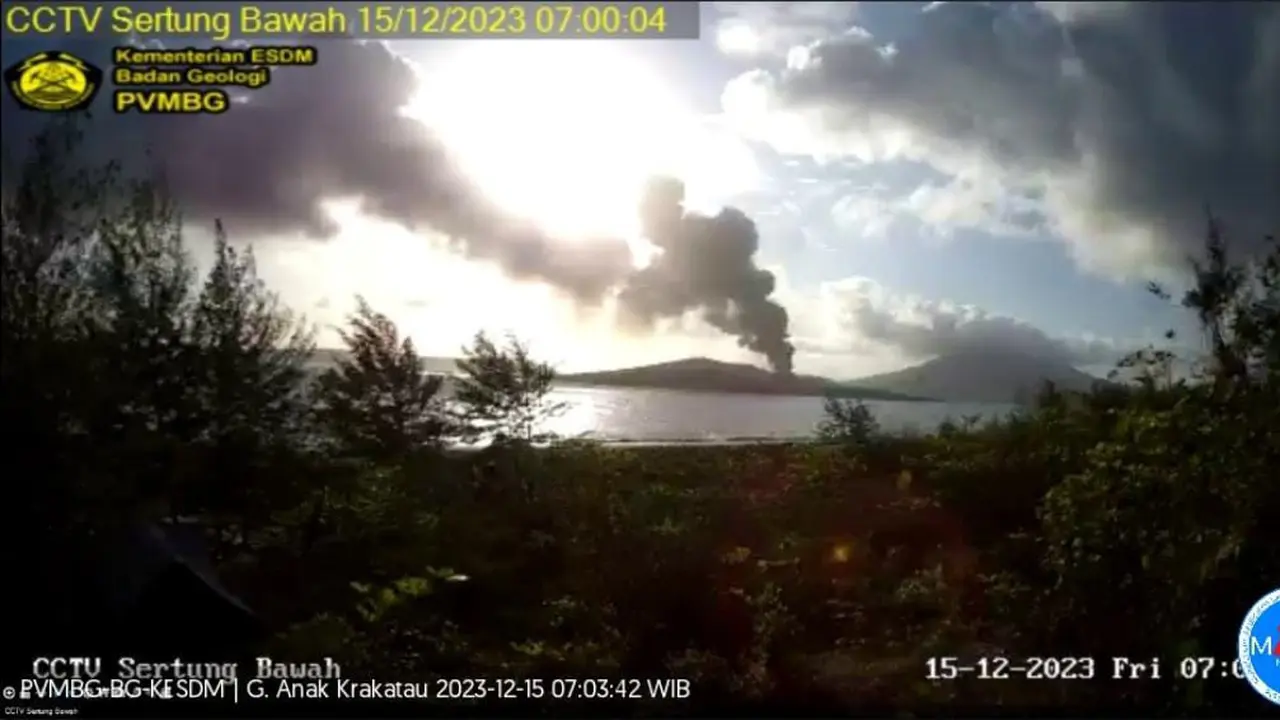 CCTV Erupsi GAK, Jumat 15 Desember 2023 . Foto (Istimewa)