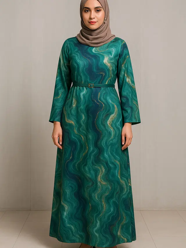 Gamis Motif untuk Tampil Mewah dan Elegan (Foto: ChatGPT)